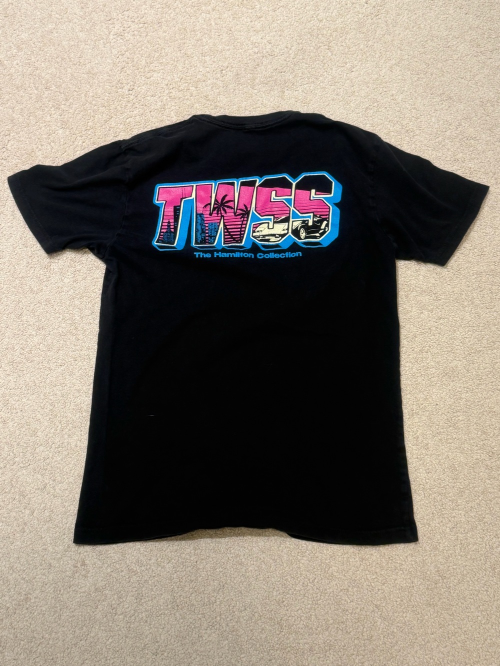 The Hamilton Collection Black Short Sleeve TWSS Graphic Tee